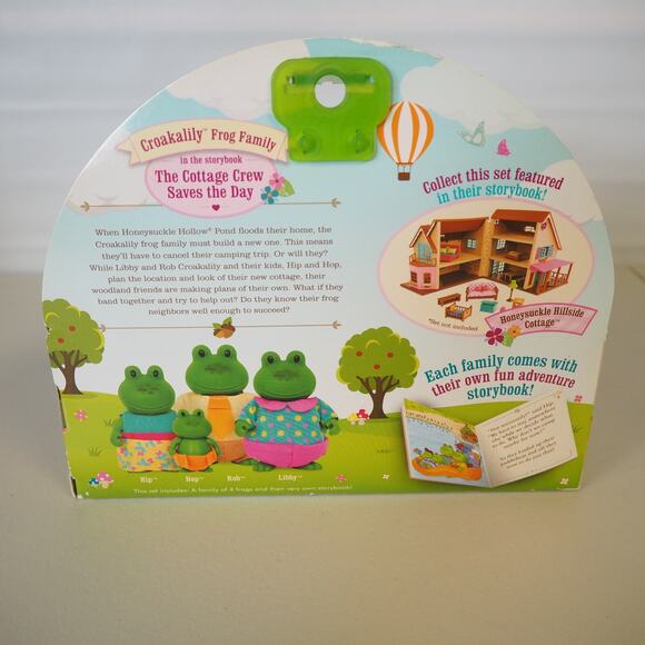 Li'l Woodzeez Famileez Croakalily Frog Family With Storybook 5 pc Set In Box - Picture 6 of 10
